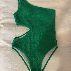 Target Green One-Shoulder Swim One Piece